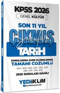 2026 KPSS Genel Kültür Tarih Konularına Göre Tamamı Çözümlü Son 11 Yıl Çıkmış Sorular