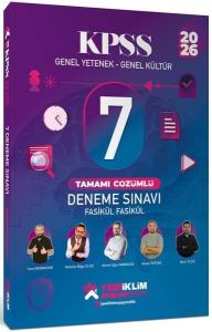 2026 KPSS Genel Yetenek - Genel Kültür Fasikül Fasikül 7 Deneme Sınavı Tamamı Çözümlü