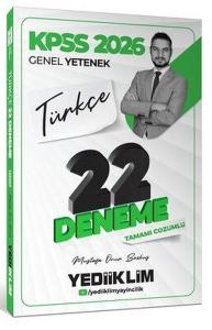 2026 KPSS Genel Yetenek Türkçe Tamamı Çözümlü 22 Deneme Sınavı