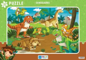 Blue Focus Dinosaurs (Dinozorlar) - Puzzle 130 Parça