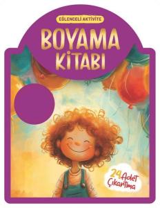 Çıkartmalı Boyama Kitabı - Mor - Eğlenceli Aktivite