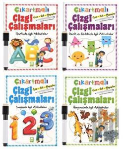 Çıkartmalı Kalemli Çizgi Çalışmaları Seti