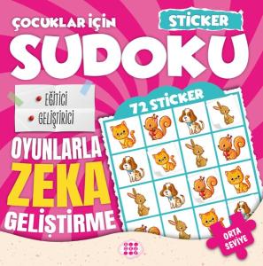 Çocuklar İçin Sudoku - Orta Seviye 1 - Sticker Hediyeli