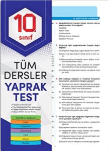 10. Sınıf Tüm Dersler Yaprak Test