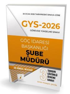 GYS - 2026 Görevde Yükselme Sınavı Göç İdaresi Başkanlığı Şube Müdürü Tamamı Çözümlü 3 Deneme Sınavı