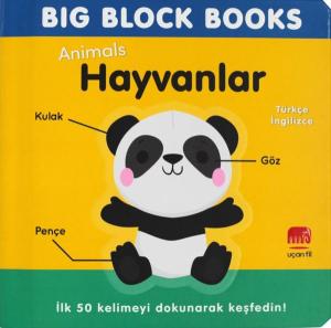Hayvanlar (Animals) Big Block Books Türkçe - İngilizce (Ciltli)
