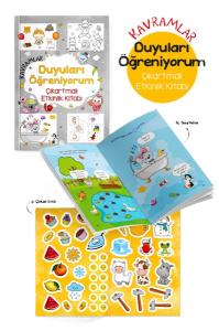 Kavramlar - Duyuları Öğreniyorum Çıkartmalı Etkinlik Kitabı 3 + Yaş