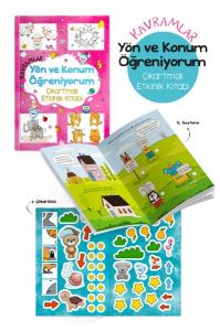 Kavramlar - Yön ve Konum Öğreniyorum Çıkartmalı Etkinlik Kitabı 3 + Yaş