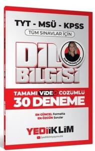 KPSS MSÜ TYT Dil Bilgisi Tamamı Video Çözümlü Tüm Sınavlar için 30 Deneme