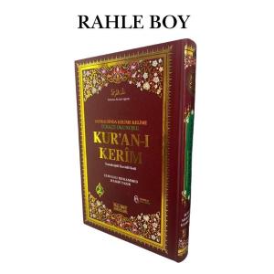 Kuran-ı Kerim - Rahle Boy Satır Altı Türkçe Okunuşlu ve Mealli Renkli Bilgisayar Hatlı (Ciltli)