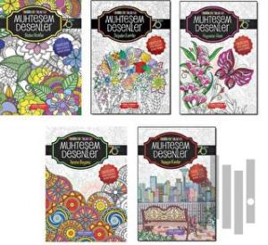 Muhteşem Desenler Boyama Kitabı - 5 Kitap Takım