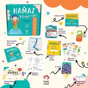 Namaz Kılıyorum Seti - Erkek (Ciltli)