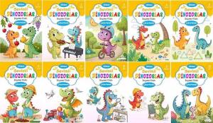 Sevimli Dinozorlar Boyama Kitabı Seti - 10 Kitap Takım