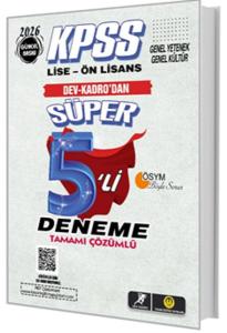 Tasarı KPSS Lise-Önlisans Süper 5li Deneme