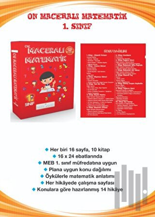 1. Sınıf On Maceralı Matematik (10 Kitap)