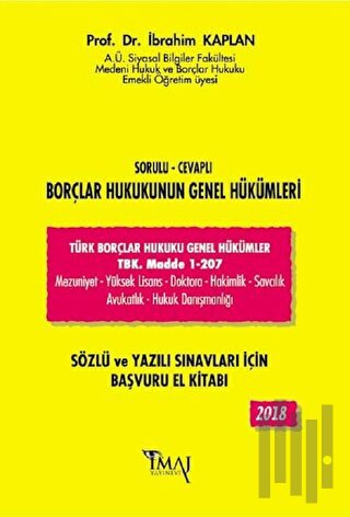 2018 Sorulu - Cevaplı Borçlar Hukukunun Genel Hükümleri
