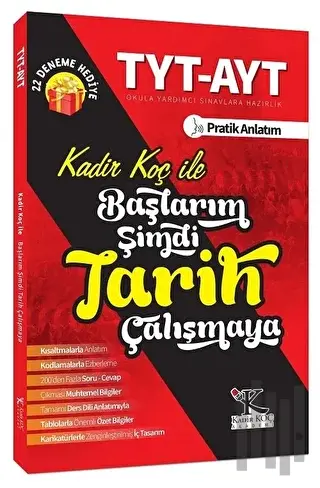 2022 YKS TYT AYT Başlarım Şimdi Tarih Çalışmaya (22 Deneme İlaveli) | 