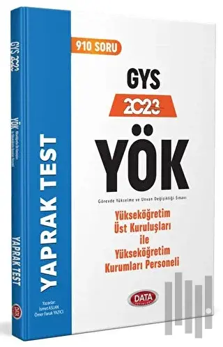 YÖK Üst Kuruluşları ile YÖK Personeli GYS Yaprak Test
