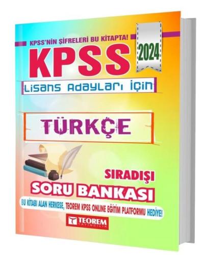 KPSS Lisans Türkçe Sıradışı Soru Bankası (Ciltli) | Kitap Ambarı