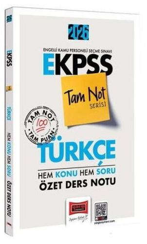 2026 E - KPSS Tam Not Serisi Türkçe Hem Konu Hem Soru Özet Ders Notu |
