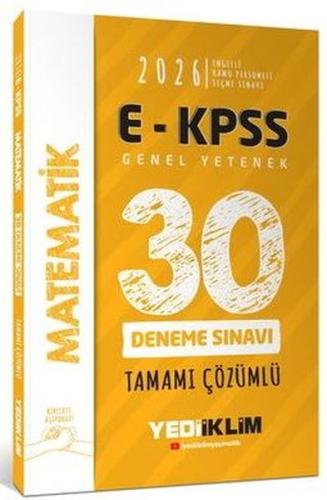 2026 E - KPSS Tüm Adaylar İçin Genel Yetenek Matematik Tamamı Çözümlü 