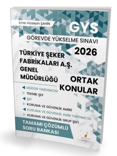 2026 GYS Türkiye Şeker Fabrikaları A.Ş Genel Müdürlüğü Ortak Konular T