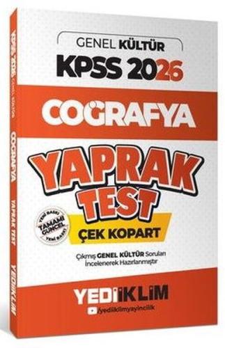 2026 KPSS - AGS Genel Kültür Coğrafya Çek Kopart Yaprak Test
