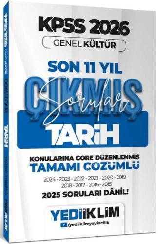 2026 KPSS Genel Kültür Tarih Konularına Göre Tamamı Çözümlü Son 11 Yıl
