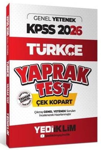 2026 KPSS Genel Yetenek Türkçe Çek Kopart Yaprak Test