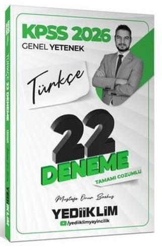 2026 KPSS Genel Yetenek Türkçe Tamamı Çözümlü 22 Deneme Sınavı | Kitap