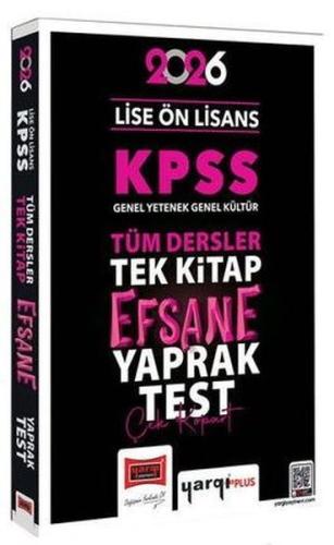 2026 KPSS Lise Ön Lisans GK - GY Tüm Dersler Tek Kitap Efsane Çek Kopart Yaprak Test