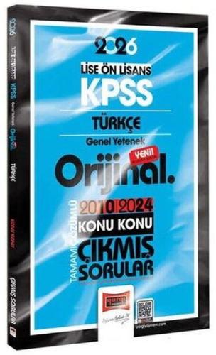 2026 KPSS Lise - Önlisans Türkçe Orijinal 2010 - 2024 Konu Konu Çıkmış Sorular