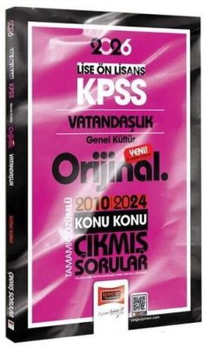 2026 KPSS Lise - Önlisans Vatandaşlık Orijinal 2010 - 2024 Konu Konu Çıkmış Sorular