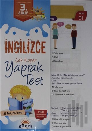 3. Sınıf İngilizce Çek Kopar Yaprak Test | Kitap Ambarı