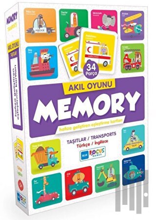 34 Parça Memory Taşıtlar Akıl Oyunu | Kitap Ambarı