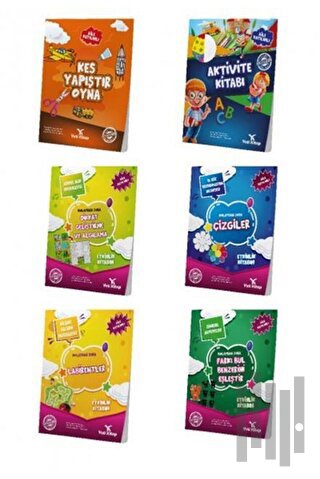 4-6 Yaş Okul Öncesi Evde Etkinlik Seti (6 Kitap) | Kitap Ambarı