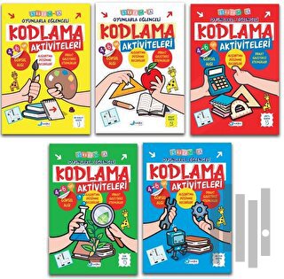 4-6 Yaş Oyunlarla Kodlama Etkinlikleri Seti - 5 Kitap | Kitap Ambarı
