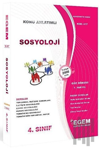 4. Sınıf 7. Yarıyıl Sosyoloji Hedef Sorular (Kod 417)