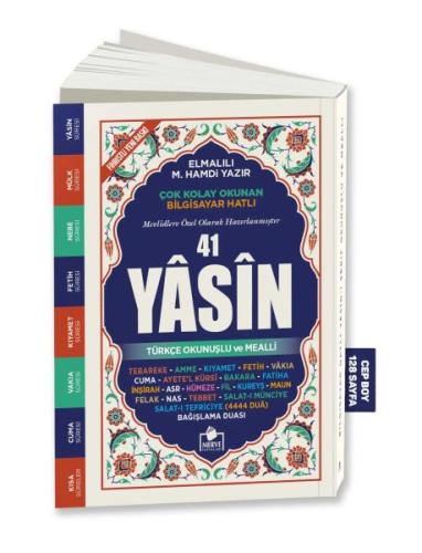 41 Yasin Bilgisayar Hatlı Tükçe Okunuşlu ve Mealli Cep Boy | Kitap Amb