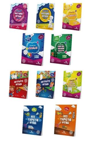 5-7 Yaş Okul Öncesi Evde Etkinlik Seti (10 Kitap) | Kitap Ambarı