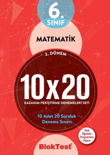 6.Sınıf 2. Dönem Matematik Kazanım Pekiştirme Denemeleri Seti | Kitap 