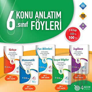 6. Sınıf Etkileşimli Konu Anlatım Föyleri Seti (5 Ders) /4 Adım