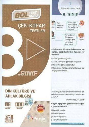 8.Sınıf Din Kültürü ve Ahlak Bilgisi Çek Kopar Testler | Kitap Ambarı