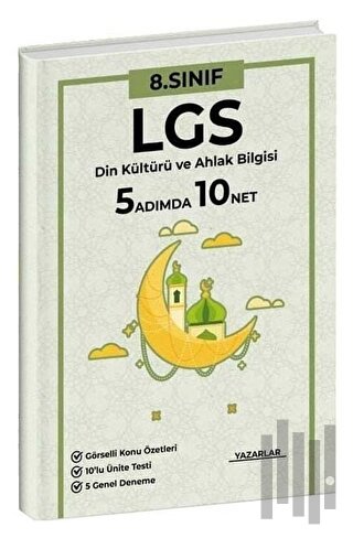 8. Sınıf LGS Din Kültürü 5 Adımda 10 Net Soru Bankası ve Deneme Sınavları Mutena Akademi Yayınları
