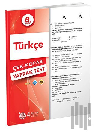 8. Sınıf Türkçe Çek-Kopar Yaprak Test | Kitap Ambarı