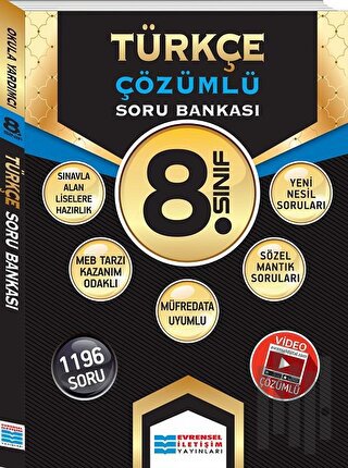 8. Sınıf Türkçe Çözümlü Soru Bankası | Kitap Ambarı