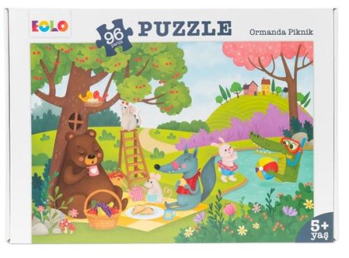 Yer Puzzle-96 Parça Puzzle - Ormanda Piknik | Kitap Ambarı