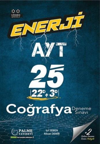 AYT Coğrafya 25 Deneme Sınavı Video Çözümlü Enerji | Kitap Ambarı