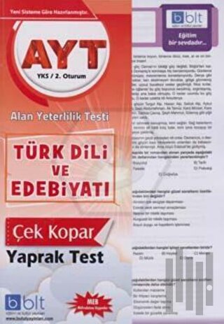 AYT Türk Dili ve Edebiyatı Yaprak Test Bulut Eğitim Yayınları | Kitap 