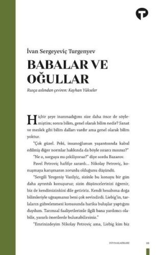 Babalar ve Oğullar | Kitap Ambarı